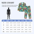 thumbnail image 4 of Salouo Pineapple Print Button-Front Long Sleeve Pajama Set for Men, Soft 2Pjs Men's Long Sleeve Sleepwear-X-Large, 4 of 7