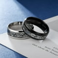 thumbnail image 4 of Men Ring Glossy Simple Jewelry Accessory Dragon Pattern Glowing Ring for Dating, 4 of 8