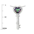 thumbnail image 4 of Star K � Key to My Heart Pendant Necklace with Rainbow Mystic Topaz, 4 of 9