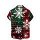 thumbnail image 5 of Mens Manga Corta Botón Abajo Camisas, Cuello de Vuelta Impresa Blusa, Top de Verano de la Moda Casual, 5 of 5