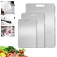 thumbnail image 1 of 3 Piezas Tablas para Picar Cocina de Acero Inoxidable 304,Titanium Cutting Board,Tabla Para Cortar Con 3 Tallas,Portátil Fácil Limpiar Doble Cara Tablas para Servir Carne,Pan,Frutas y Verduras, 1 of 7