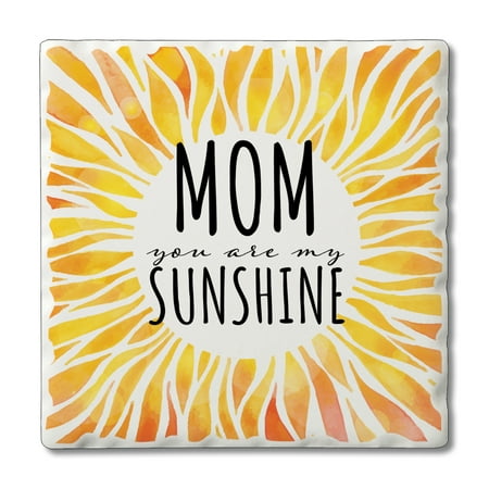 

CounterArt Sunshine Mom 4-Pack Absorbent Tumbled Tile Coasters