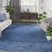 Nourison Essentials Easy Care Navy Blue 12' x 15' Area Rug, (12x15)