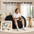 thumbnail image 6 of Convertible Large Memory Foam Bean Bag Bed, Boneless Chair & Sofa with Corduroy Cover - Soft  Couch Alternative for Adults, Perfect for Reading, Gaming, Resting in Bedroom/Living Room (Black), 6 of 9