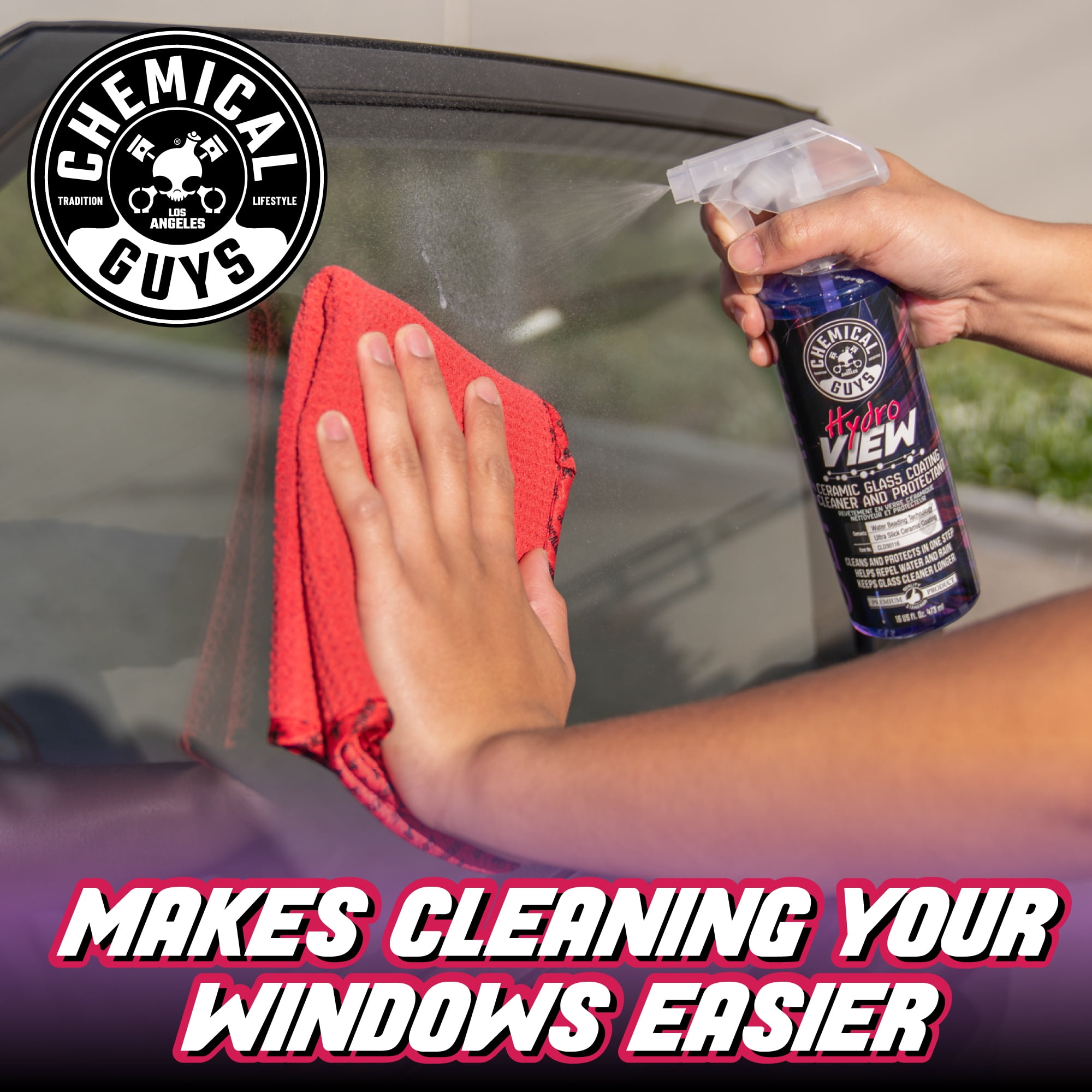 (2 pack) Chemical Guys Hydroview Automotive Glass Cleaner, Unscented, for Car, Suv, 16 oz, 1 Pack