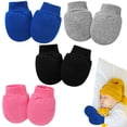 thumbnail image 1 of Guantes para bebé, 4 pares de guantes de algodón para recién nacidos, guantes de invierno para bebés, guantes unisex que no rayan para niños y niñas de 0 a 6 meses, 1 of 7