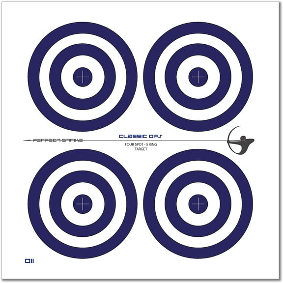 Perfect Strike Archery TARGETS. Classic OPS 011. Four Spot Targets. (12" x 12") (12 Targets)