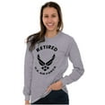 thumbnail image 3 of US Air Force Retired USAF Veteran Unisex Plus Size Long Sleeve Tee Shirt Brisco Brands 2X, 3 of 5