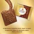 thumbnail image 4 of FERRERO ROCHER Premium Hazelnut Milk chocolate squares, 10 Individually Wrapped Chocolates, Great for Sharing or Gifting, 105g, 4 of 10