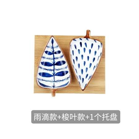 

Ceramic Seasoning Plates Set Restaurant Soy Sauce and Vinegar Plate Sub-grid Plate Snack Plate Dessert Japanese-style Fruit
