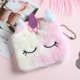 thumbnail image 3 of Monedero De Unicornio De Peluche De Dibujos Animados, Billetera De Animal Bonito, Bolso De Mano Para Niña, Bolso Bordado, Organizador De Auriculares, Bolsa De Regalo Para Niños Vogacara AP006732-01, 3 of 5