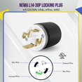 thumbnail image 2 of Conector de bloqueo ENERLITES NEMA L14-30P 30A 125/250V, 2 of 7
