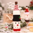 thumbnail image 4 of Navidad Navidad Santa muñeco de nieve botella de vino Protector manga decoración escritorio viaje Picnic bolsa Festival regalo de vacaciones 2 piezas Kearding  JR0660-02×1+JR0660-01×1, 4 of 7