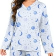 thumbnail image 7 of YanHoo Pajamas for Women Set 2 Piece Lounge Set Soft Cute Floral Printed V Neck Long Sleeve Pjs Long Pants Sleepwear, 7 of 7