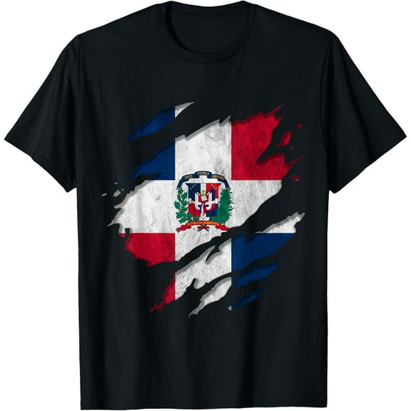 t-shirt Coat of Arms Republica Dominicana Rip Reveal Dominican Flag T-Shirt mens t shirt,black,women,funny,misfits,men,journey