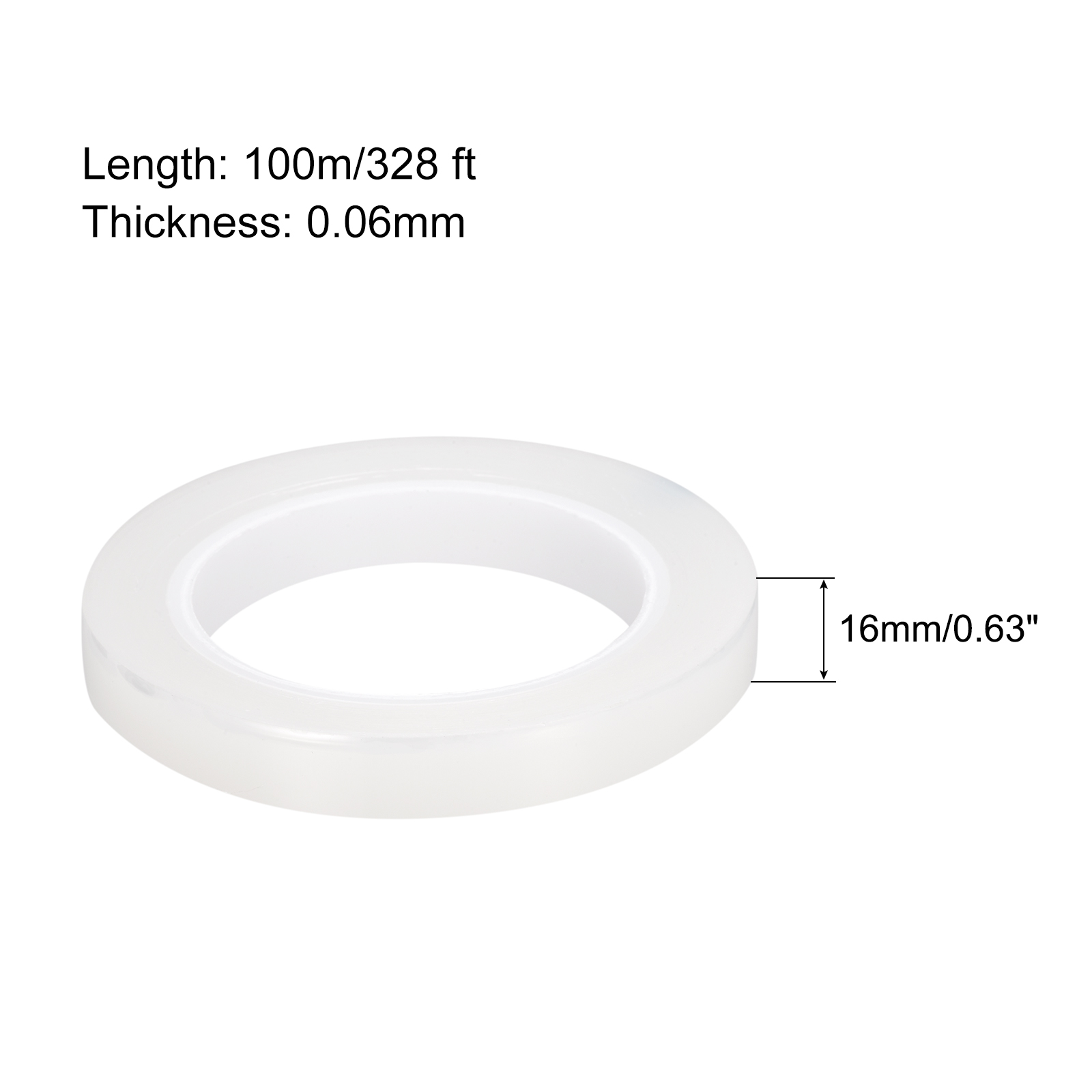Unique Bargains PE Protective Film for Aluminum Doors Protection Clear 0.63" x 328Ft