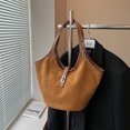 thumbnail image 3 of Bolso de ante retro otoño/invierno para mujer 2024 nuevo bolso de hombro de gran capacidad para ocio bolso de mano para trabajo bolso de mano, 3 of 5