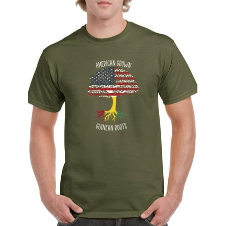 American Grown Guinean Roots T-Shirt Men -Smartprints Designs Male 4X-Large
