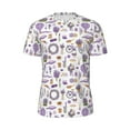 thumbnail image 5 of Wukai Lavender Flowers Print Men's Short-Sleeved Mesh T-Shirt,Quick-Dry Short Sleeve Workout T-Shirt-Large, 5 of 8