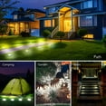 thumbnail image 3 of Bell + Howell Solar-Powered Disk Lights - Outdoor Path Lights with 8 LED Bulbs, Stainless Steel Square Design - 4PK, 3 of 4