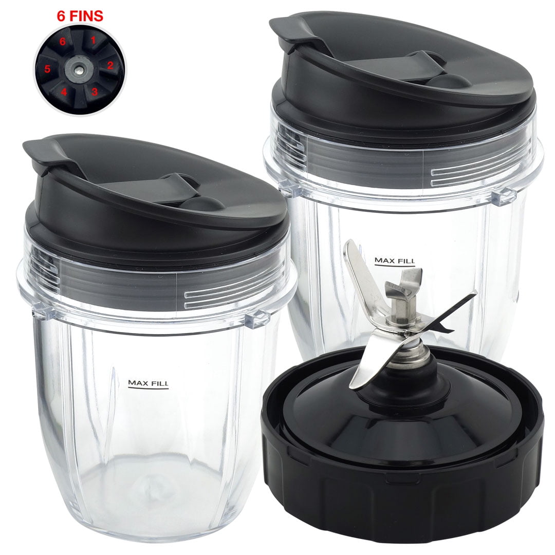 6-fin blade/16oz cup/cup lid/gasket for Nutri Ninja Blender BL770 BL771 BL773CO 