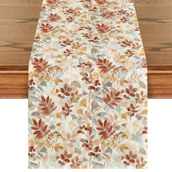 Smile Eucalyptus Leaves Fall Table Runner 13 x 72