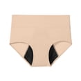 thumbnail image 2 of ZNQHFRE Women Cotton Panty Menstrual Briefs , Heavy Flow Period Underwear with Leak proof Crotch Beige 4XL, 2 of 4