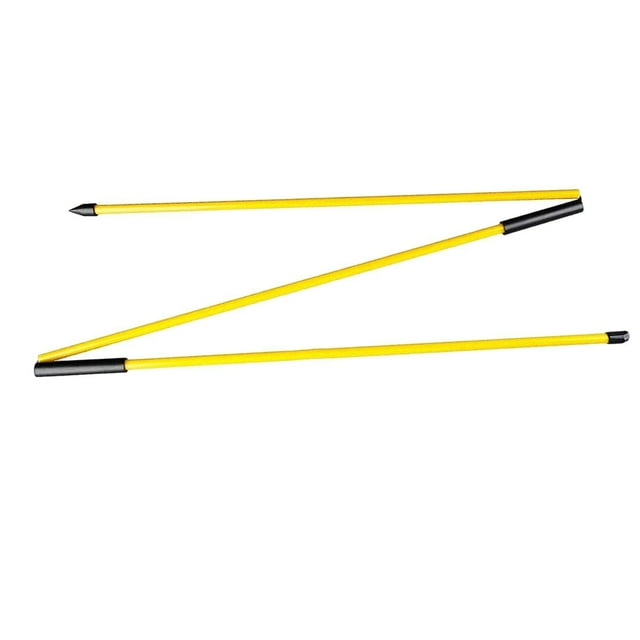 braveheart Bâton d'Alignement de Golf Portable pour Visée Rouge Pratique Swing Posture Complète Jaune 122cm