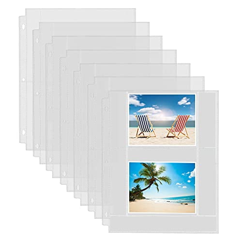 Fabmaker 30 Pack Photo Sleeves For 3 Ring Binder - (4x6, For 120 Photos ...