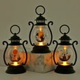 thumbnail image 1 of Linterna Homerr con asa de transporte, botón, lámpara LED, decoración espeluznante para fiestas en casa | Linterna de repuesto de bajo consumo y fácil de usar., 1 of 7