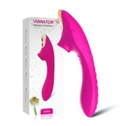 liyafei Clitoral Sucking Vibrator Dildo, G-spot Clitoris Stimulator Waterproof Clit Sucking Toys with 9 Vibration and Sucking Modes for Women and Couple Play(Rose Red)