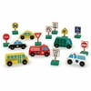 Wooden Vehicles and Traffic Signs Toy Set