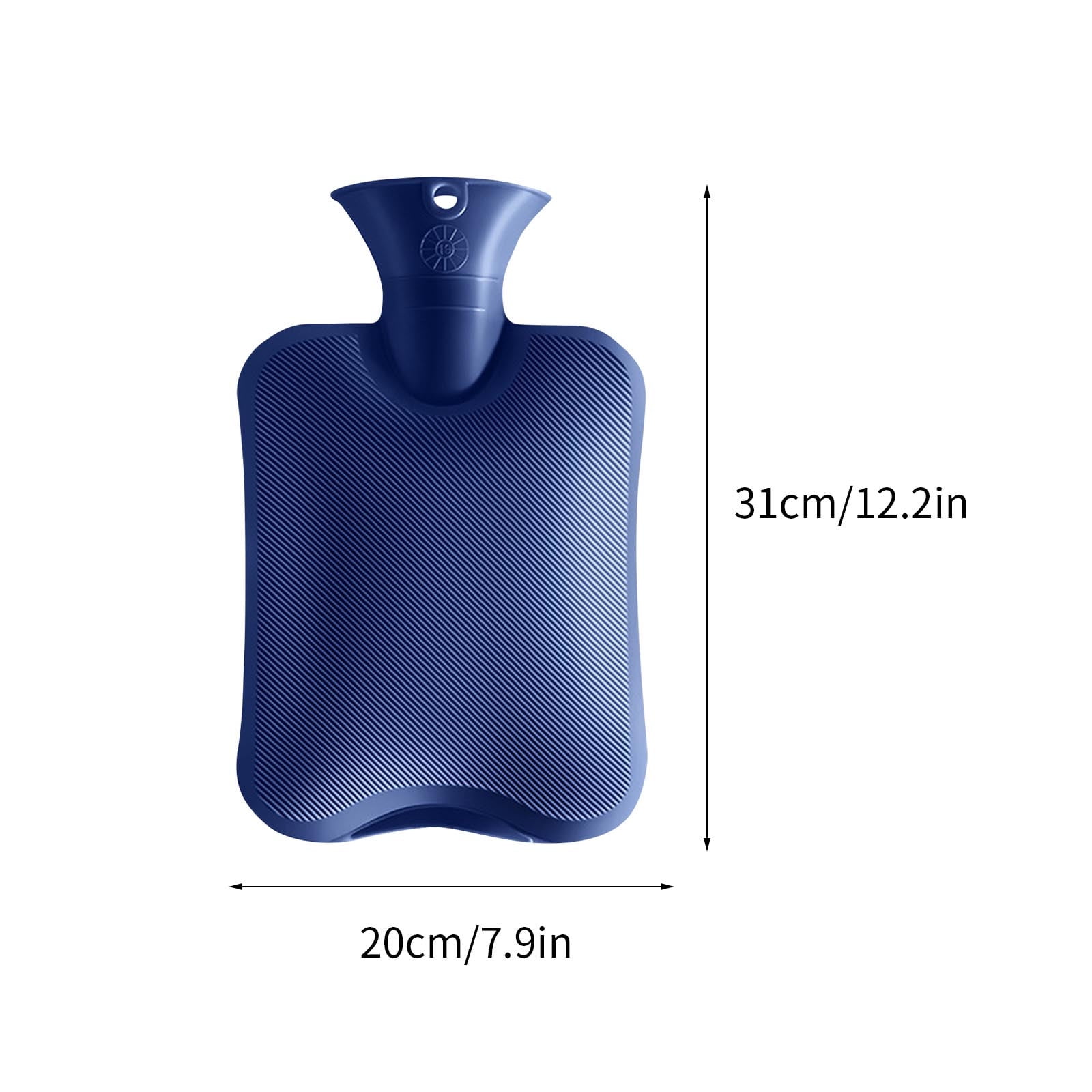 Fonwoon 2L Ribbed Hot Water Bottle, Water Injection Hot Water Bottle