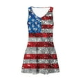 thumbnail image 7 of Tnhcen Women's Summer Independence Day Sleeveless V-Neck Dress - Lightweight Floral Print Sleepwear Nightgown Breathable Pajama Dress Homewear S-2XL Casual Loungewear, 7 of 7