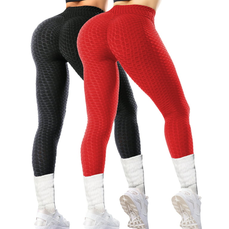 LALAMELON 2 Pack Booty Yoga Pants for Women High Waist Anit