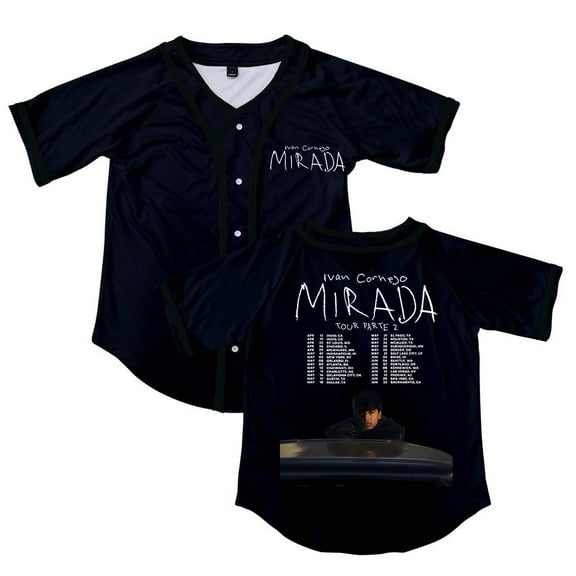 Ivan Cornejo Mirada Tour 2025 Merch Button V-Neck Shirt Women Men Short Sleeve Streetwear Clothes