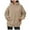 Khaki, variant on Krdevn Velvet Hoodie - Women's Oversized Winter Pullover, Plush Sweatshirt with Pockets for Cold Weather, Size for S
