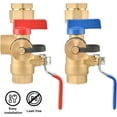 thumbnail image 6 of 3/4" Water Heater Service Valve Kit IPS Isolator Tankless with Pressure Relief Valve, Clean Brass Construction, 6 of 7