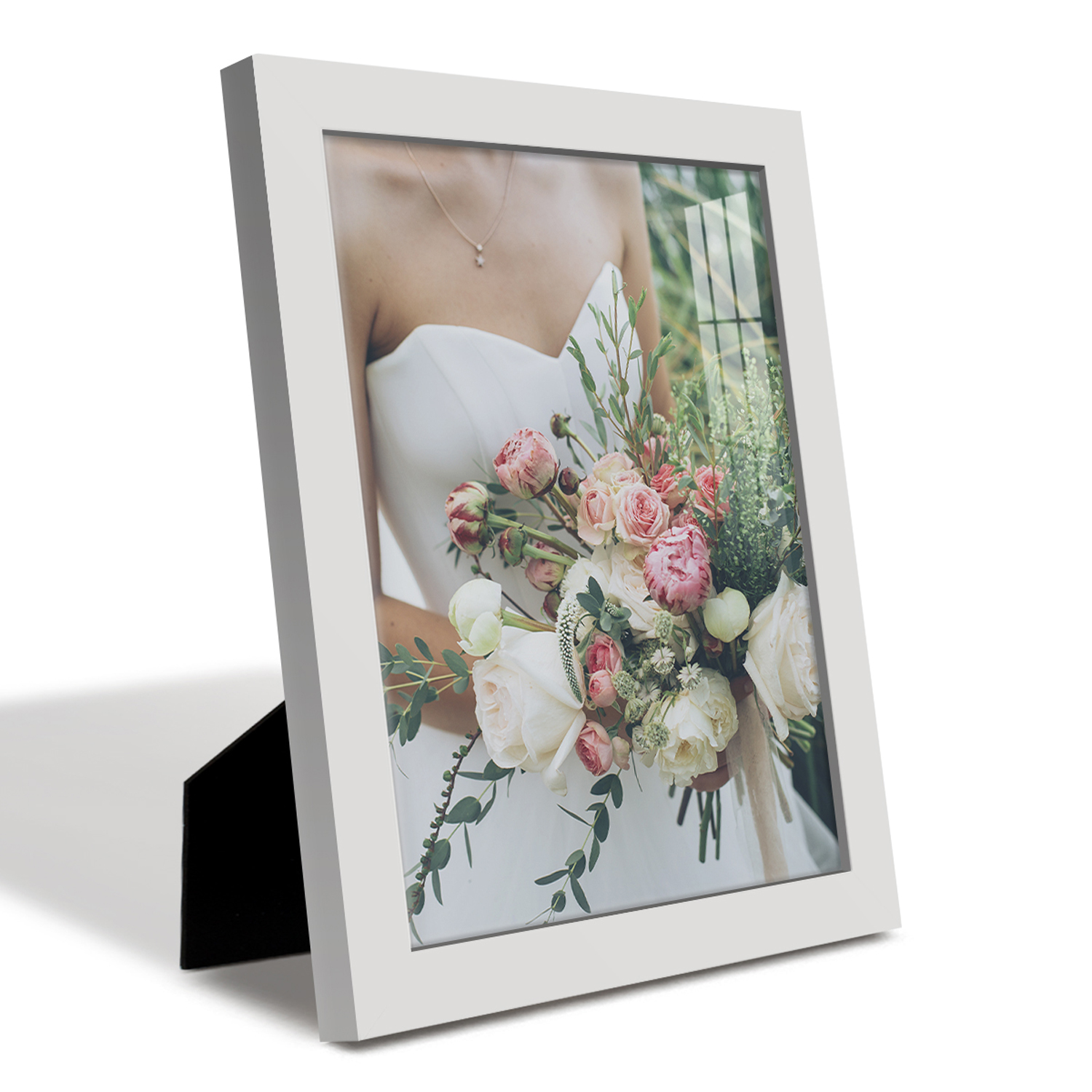 Modern 8 in. x 10 in. White Picture Frame (Set of 2)