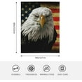 thumbnail image 2 of American Bald Eagle On Grunge Flag Fleece Throw Blanket Soft Cozy US Flag Fuzzy Blanket Caring for Women & Adults Eagle Plush Microfiber Blanket 50"x60", 2 of 5