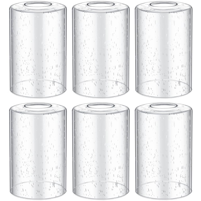 Pantalla de lámpara Teenyyou de vidrio burbuja moteado 4x15 cm, paquete de 6