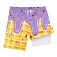 thumbnail image 5 of Baby Boy Shorts Blue Ice Cream Shorts Boys Girls Summer Beach Cute Preppy with Pockets Elastic Waist Ice Cream Baseball Shorts 2-14 Y, 5 of 7