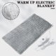 thumbnail image 2 of Manta eléctrica portátil para masaje, almohadilla térmica vibratoria Rectangular de franela para oficina y hogar, 30,5x61cm, 2 of 4