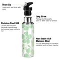 thumbnail image 3 of Yayeee 33oz Insulated Water Bottle Double Wall Stainless Steel with Flip Straw Lid, Green Floral, 3 of 7