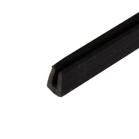 1/10" X 1/5" Black Rubber Trim Molding Car Door Guards U shape Edge Trim (50ft)