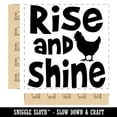 thumbnail image 2 of Rise and Shine Rooster Square Rubber Stamp Stamping Scrapbooking Crafting - Large 2.75in, 2 of 7