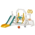 thumbnail image 3 of KORIMEFA Toddler Slide, 6 in 1 Toddler Playset - Upgrade with Kids Slide, Swing, Soccer and Ring Toss for Age 1-3, Indoor and Outdoor Playground, 3 of 16
