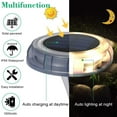 thumbnail image 4 of Solar Powered 4-Pack LED In-Ground Well Lights – Waterproof Warm White Landscape Solar Lights for Garden, Patio, Pool, Walkway, Porch (IP68), 4 of 10