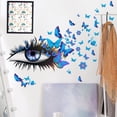 thumbnail image 4 of Hermosas pegatinas de pared de ojos y pestañas, calcomanías de pared de mariposa voladora, decoración de pared de corazón de niña hermosa, 4 of 8