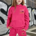 thumbnail image 4 of Afdoent Kid Girls Clothes Fall Winter Girls Outfits Tracksuit With Stylish Letter Print Hoodie And Joggers Warm Kids 2-3 Years, 4 of 4
